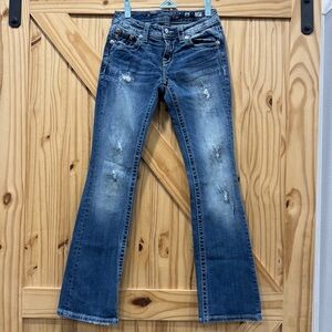 Miss Me Distressed Blue Boot Cut Jeans